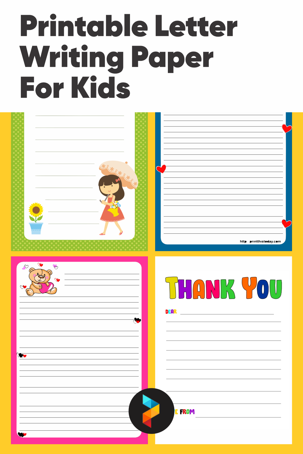 Letter Writing Paper For Kids Letter Writing Paper For Kids